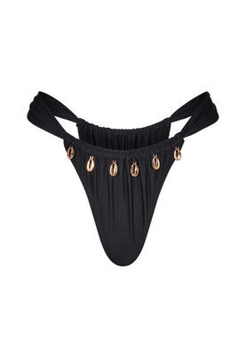 Bikinihose Gold Shells Rouched Fixed Bikini Bottom