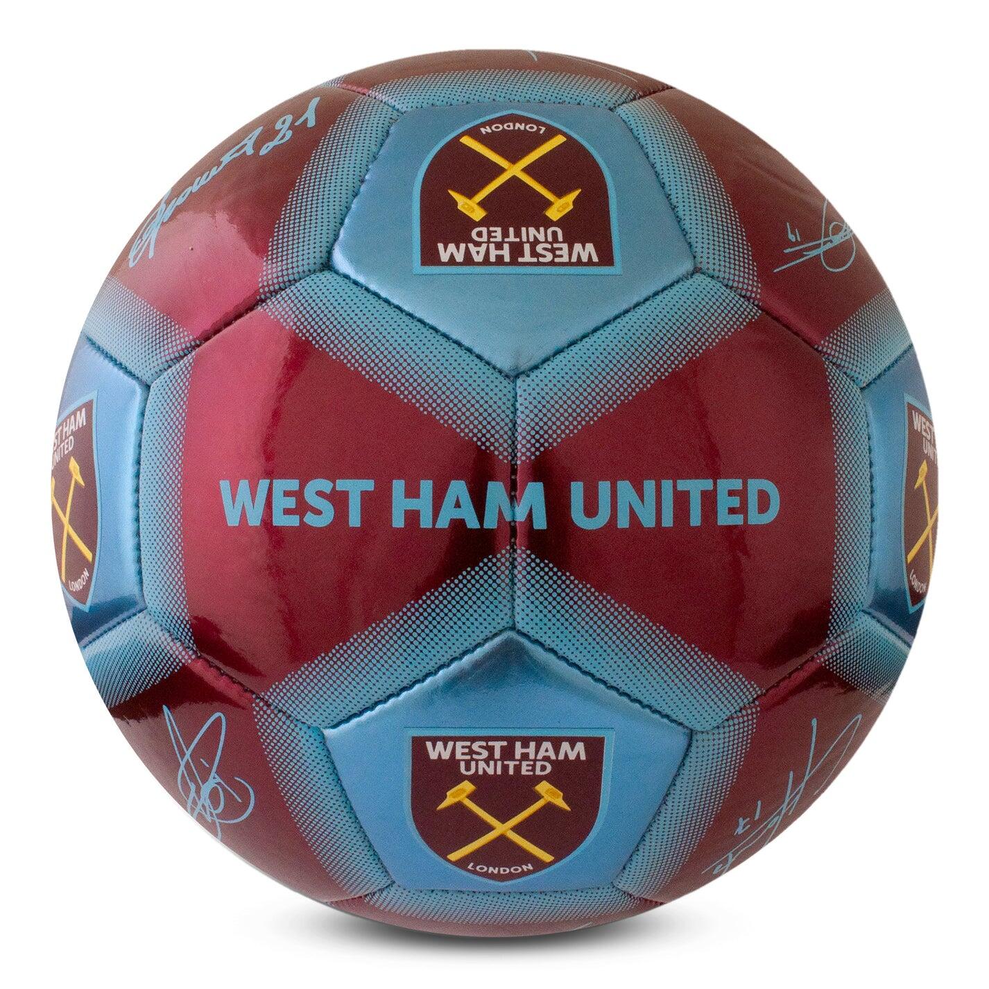 West Ham United Metallic Signature Football - Size 5 2/2