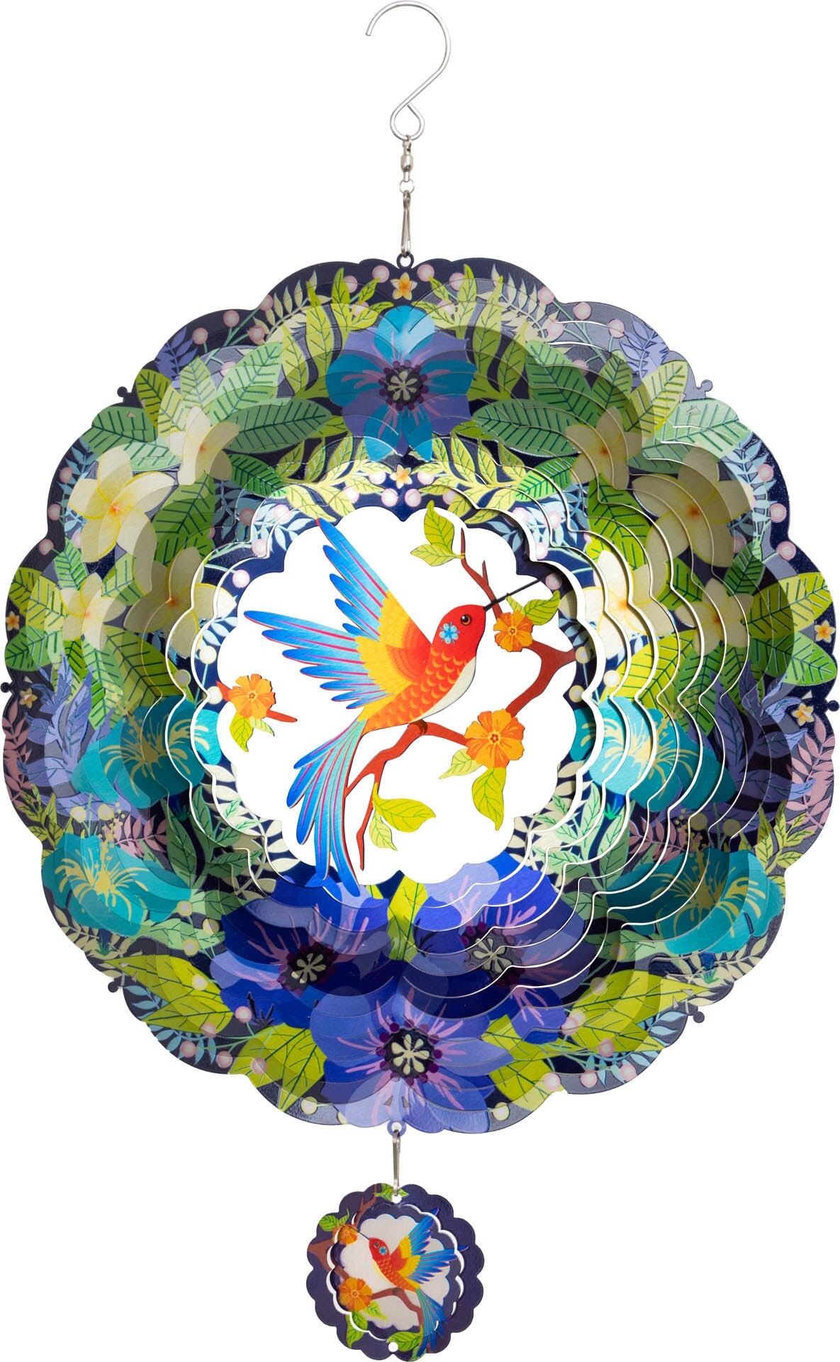 HQ Windcatcher HQ Metal Hanging Wind Spinner 3D Tropical Bird 110261 29 x 37 cm