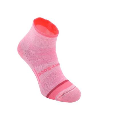 Wrightsock coolmesh quarter - roze - dubbellaags anti-blaar sokken