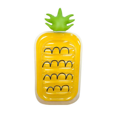 Swim essentials luchtbed zwembad - geel - tropical bliss pineapple - 200 cm