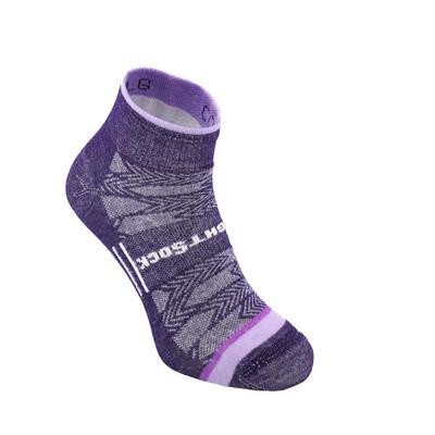 Wrightsock coolmesh quarter - donkergrijs - dubbellaags anti-blaar sokken