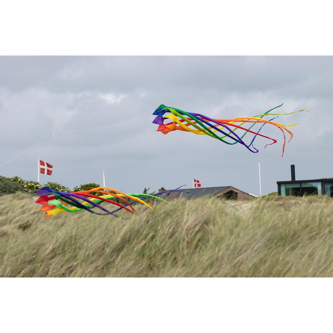 Vliegerstaart HQ Soft Swirl Rainbow 3 m - 8 Colours 126452 Regenboog 43 x 300 cm 3/6