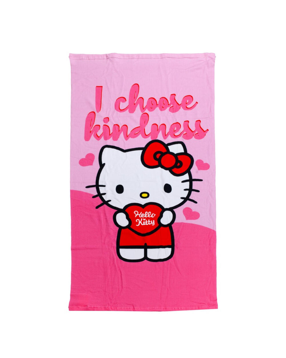 Toalha infantil 70x140cm microfibra hello kitty