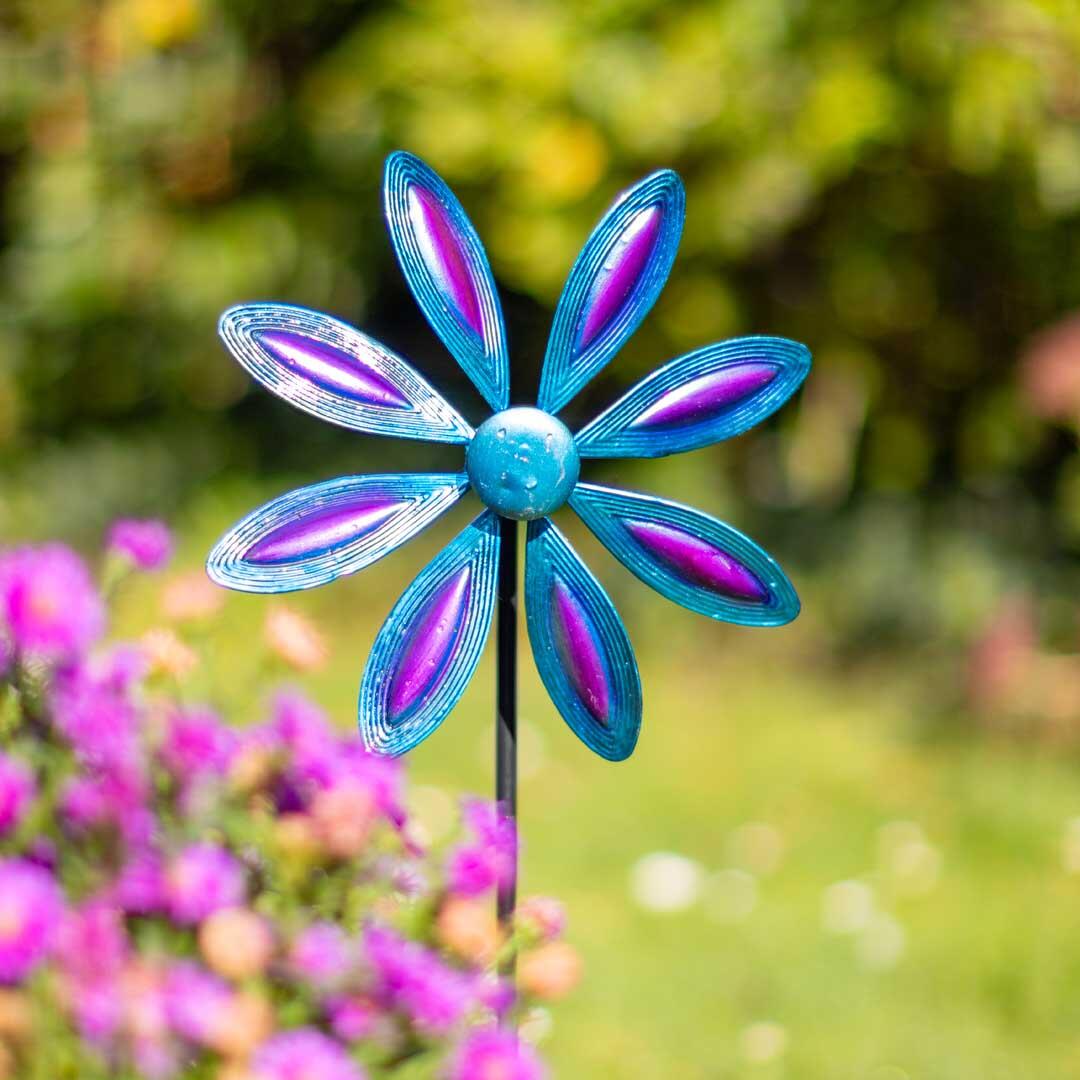 Windvanger HQ Metal Wind Spinner: Single Flower 110242 Multikleur 24 x 70 cm 2/3