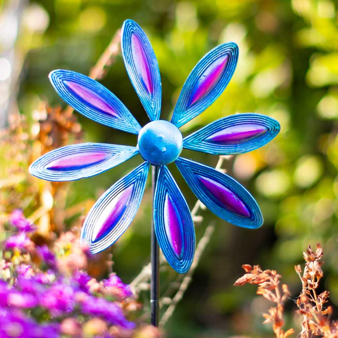Windvanger HQ Metal Wind Spinner: Single Flower 110242 Multikleur 24 x 70 cm 3/3