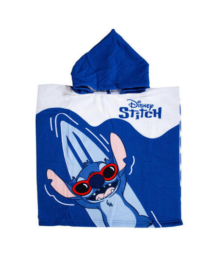 KINDERPONCHO 60X120CM MIKROFASER DISNEY STITCH