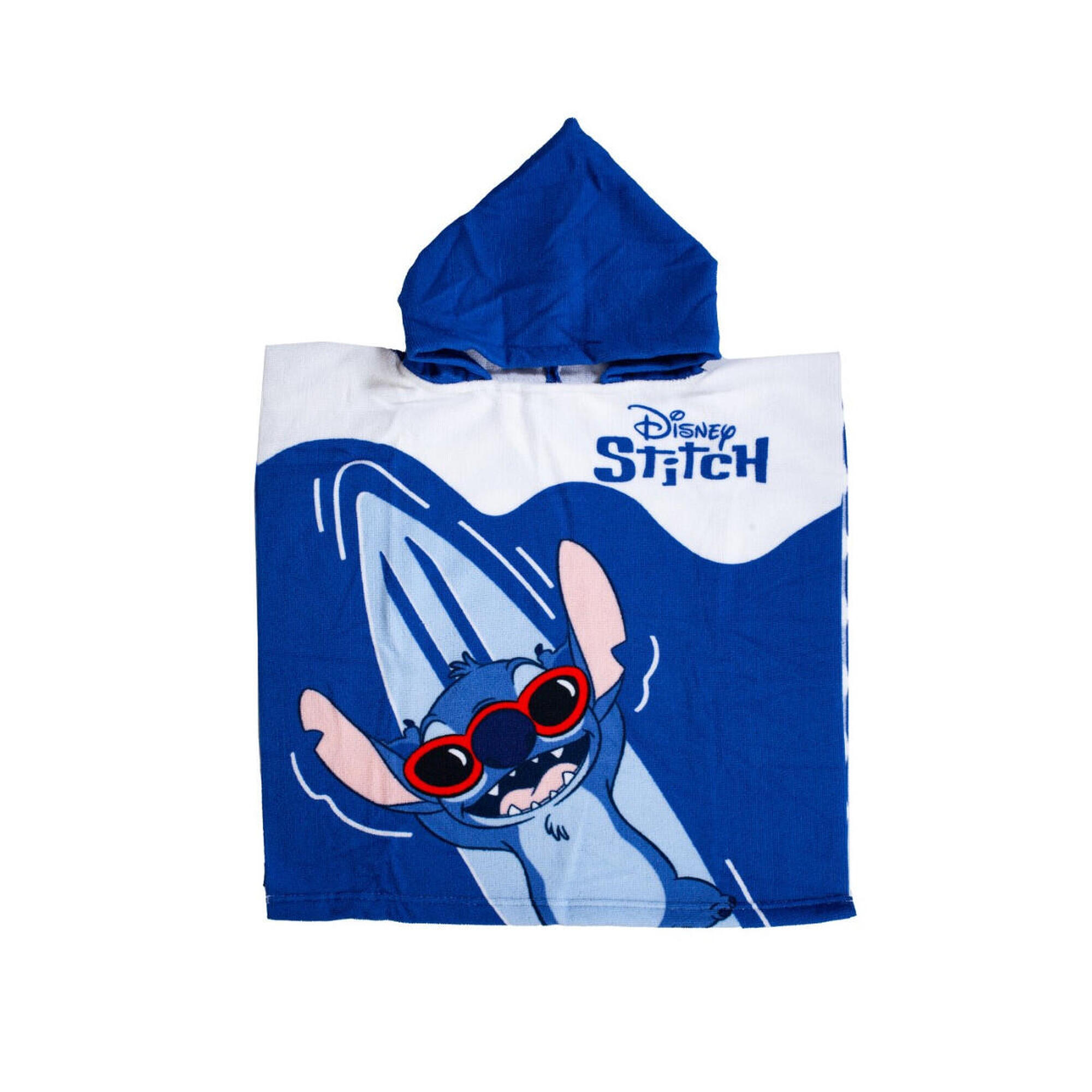 Sun & Surf - Poncho Enfant 50x100cm Microfibre Disney Stitch - Serviette - Multicolore - Taille Unique - Decathlon