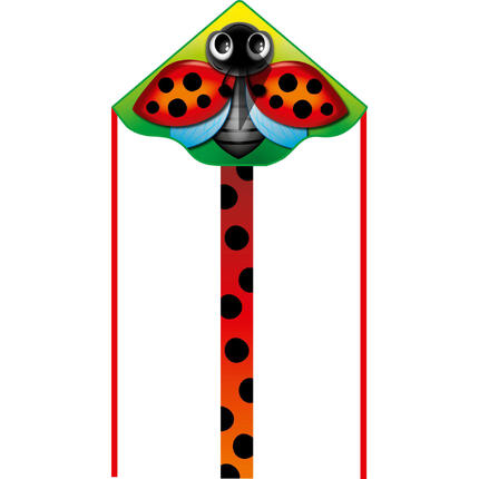 Latawiec dziecięcy HQ Simple Flyer 120 Ladybug 102004 czerwony 120 x 75 cm