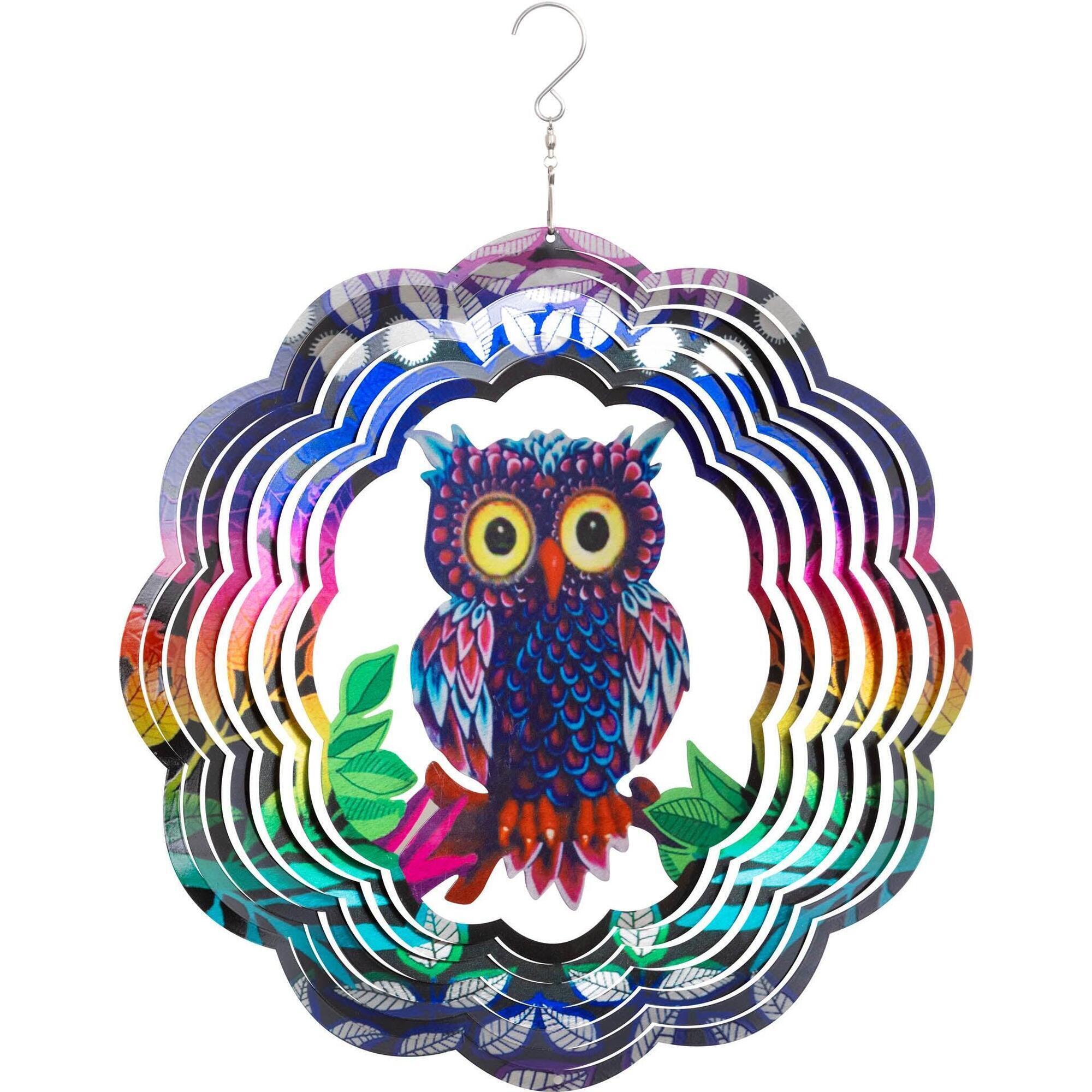 Hq - Girouette Hq Metal Hanging Wind Spinner 3d Flashy Owl 110266 Multicolore 30 X 38 - Aire De Jeu - Taille Unique - Decathlon