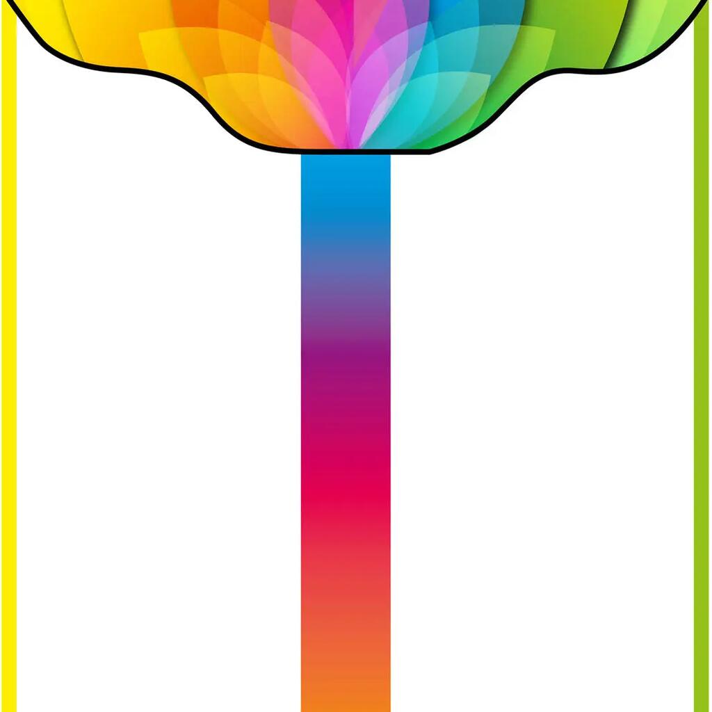 Children's kite HQ Simple Flyer 120 Rainbow Flower 102006 Rainbow 120 x 75 cm