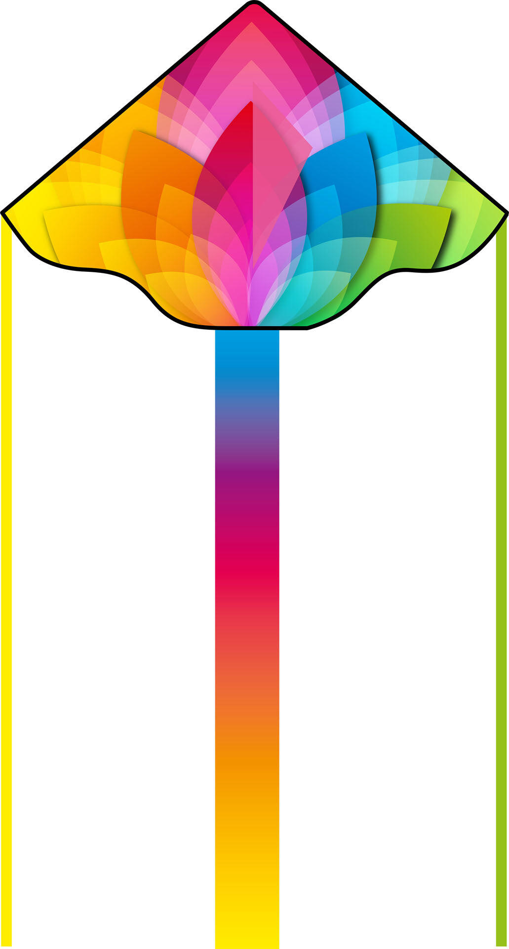 HQ Children's kite HQ Simple Flyer 120 Rainbow Flower 102006 Rainbow 120 x 75 cm