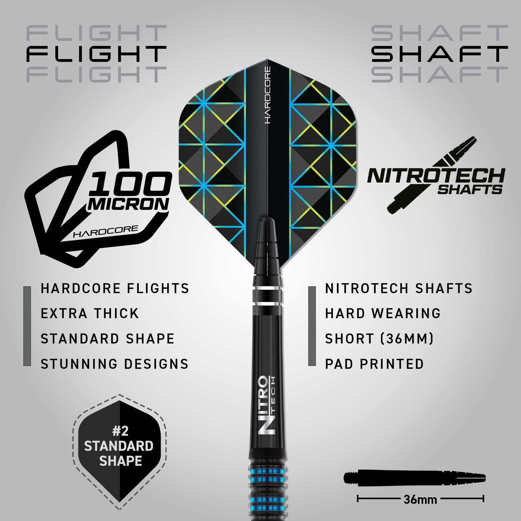 RED DRAGON - Dragonfly 95 - 23g - 95% Tungsten Professional Steel tip Darts Set 3/7