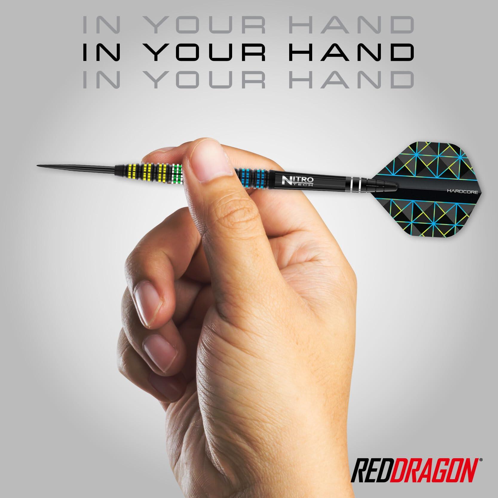 RED DRAGON - Dragonfly 95 - 23g - 95% Tungsten Professional Steel tip Darts Set 5/7