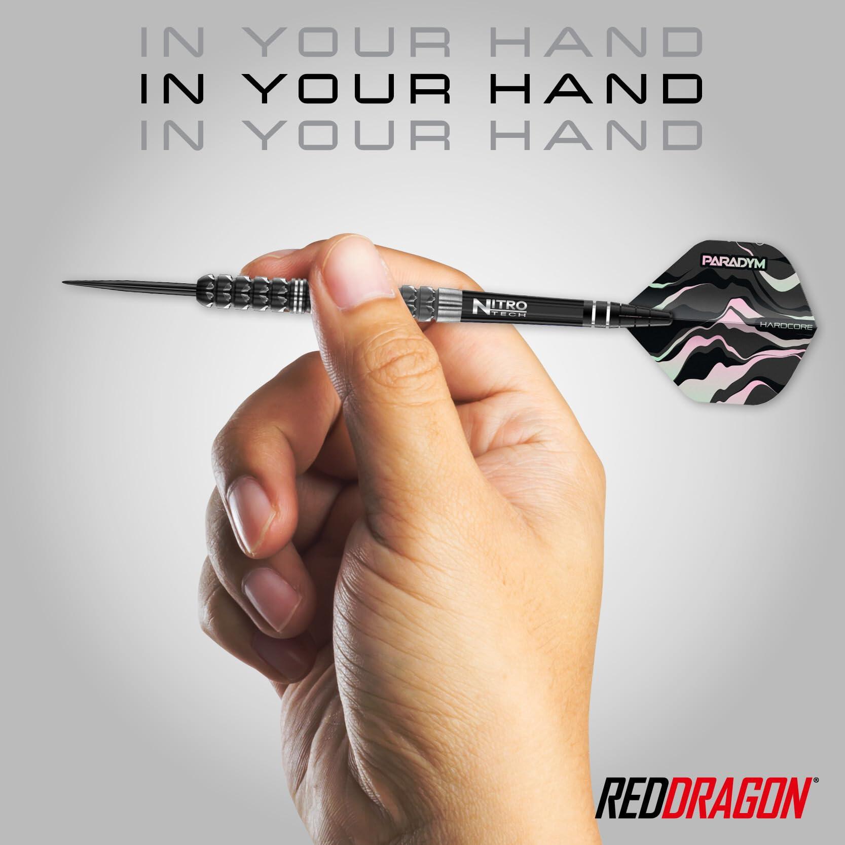 RED DRAGON - Paradym 23g - 90% Tungsten Professional Steel tip Darts Set 5/7