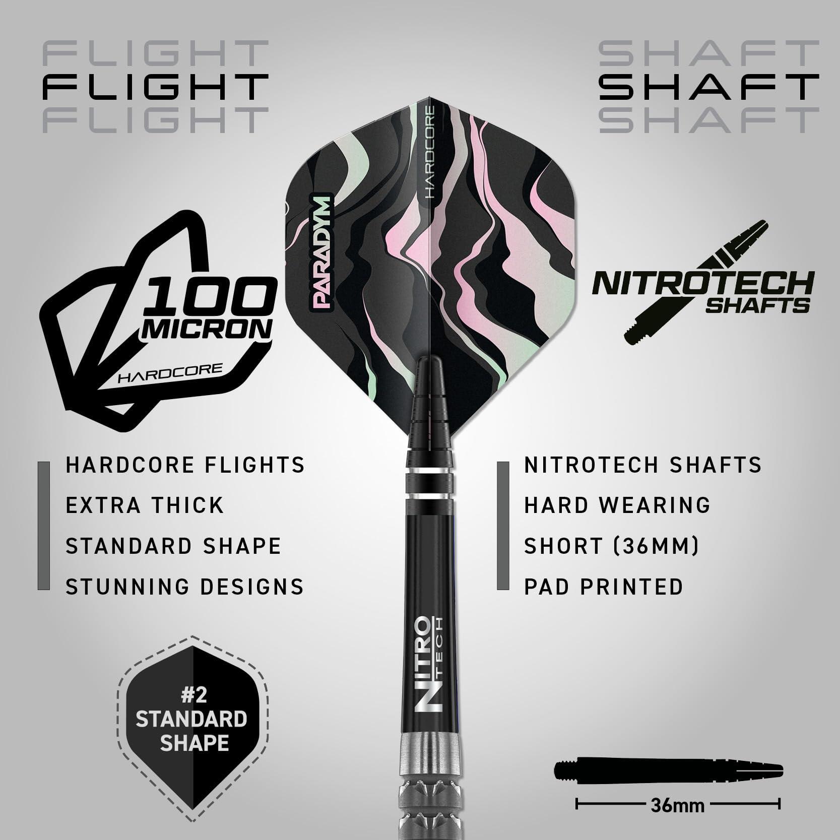 RED DRAGON - Paradym 23g - 90% Tungsten Professional Steel tip Darts Set 3/7