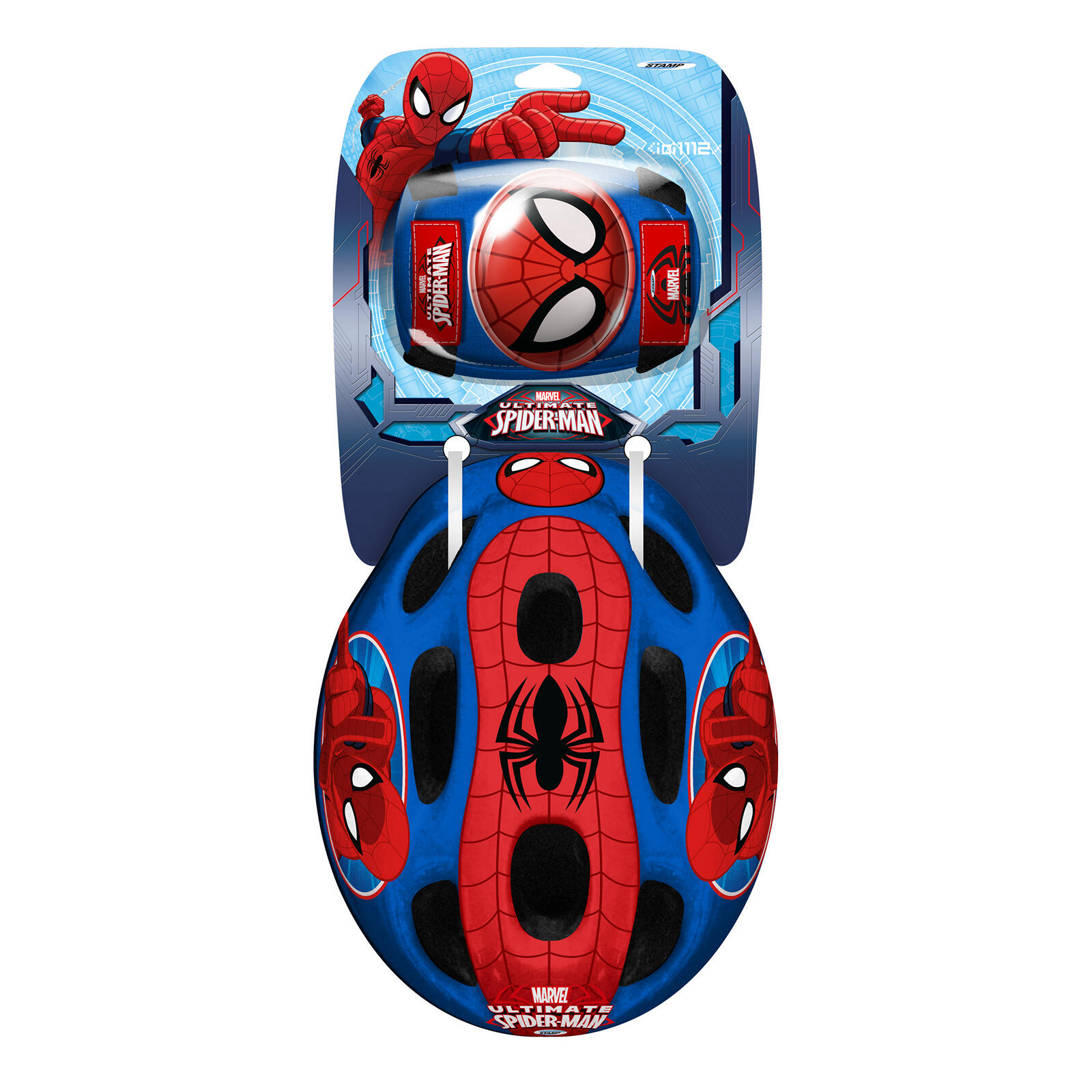 Casco Infantil Rodilleras y Coderas Spider-Man Talla 53-56 cm
