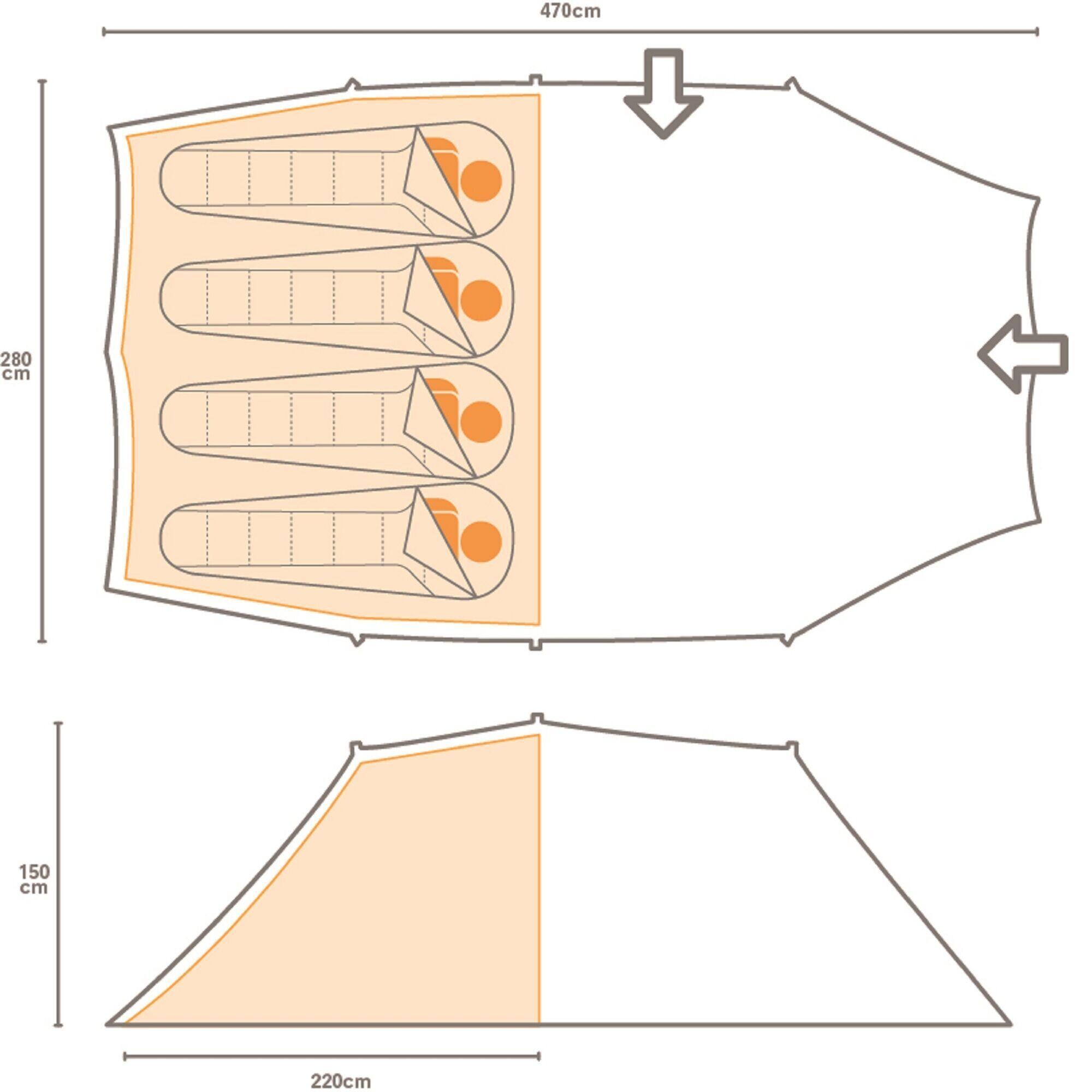 Vester 4 Waterproof Camping Tent 2/7