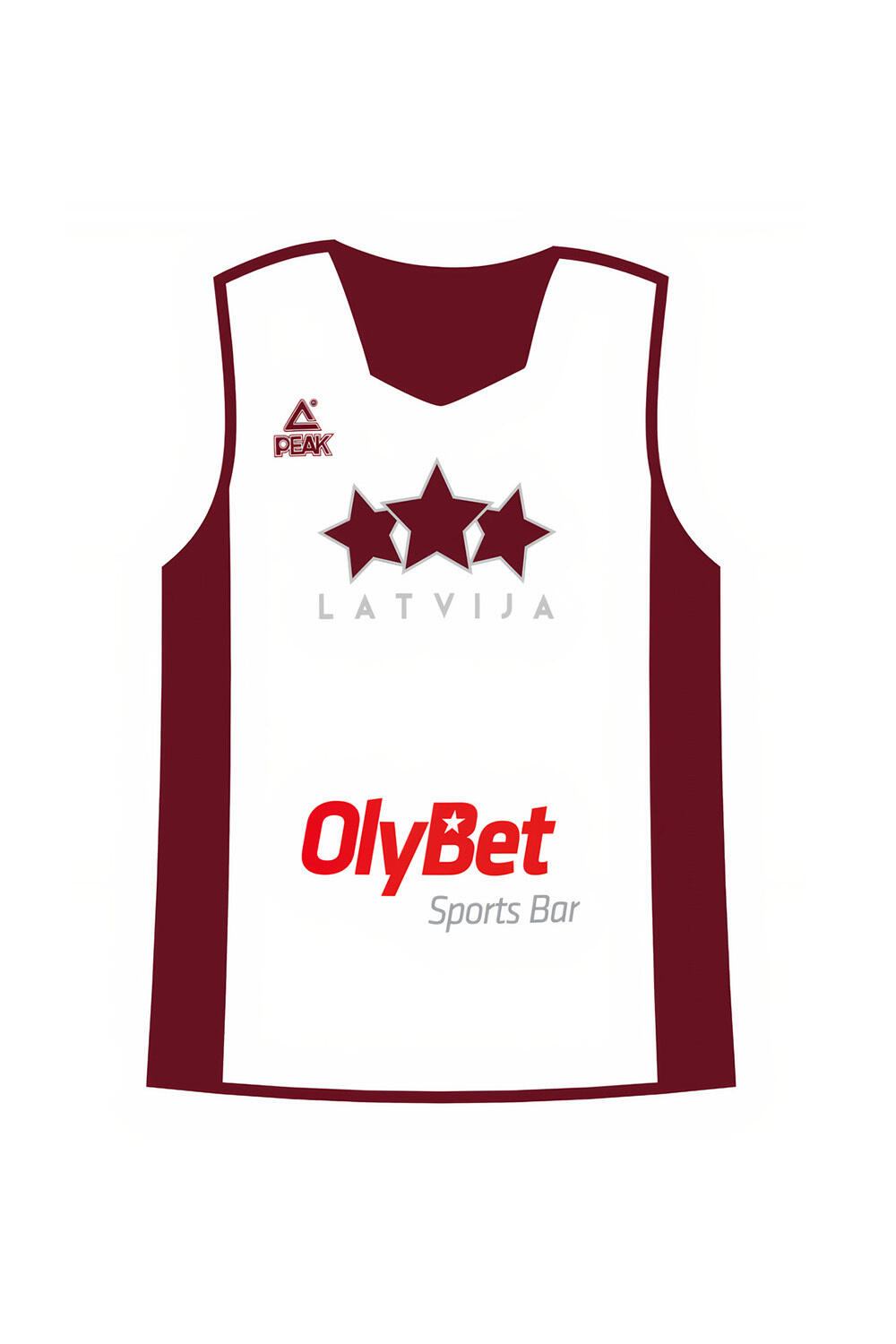 PEAK Basketballtrikot Lettland Unisex 3/3