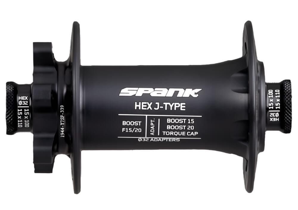 Spank Hex J-Bend Boost Front Hub F15/20 32H Black