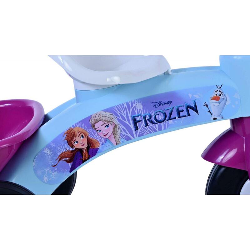 Tricicleta copii, Disney Frozen, 1-3 ani, cu cos transport, albastra