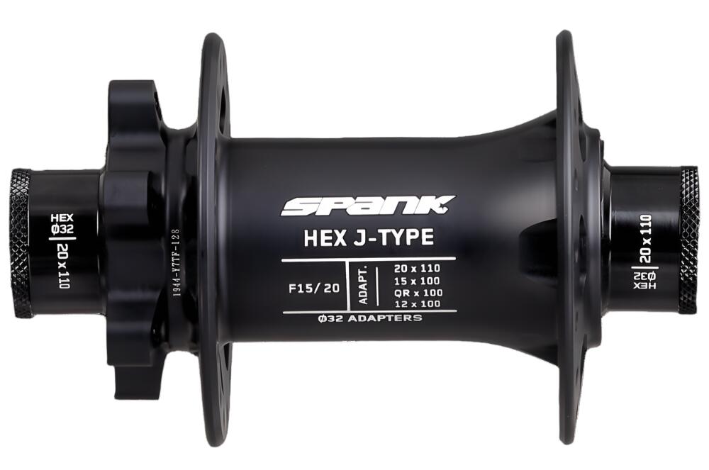 Spank Hex J-Bend Front Hub (Non Boost) F15/20 32H Black