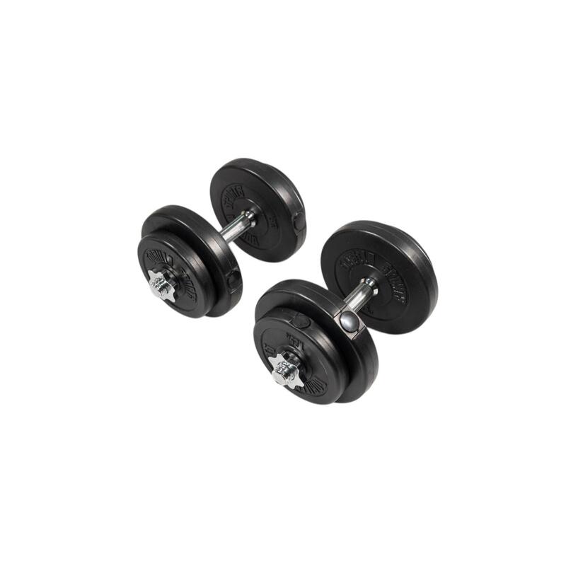 Second Hand - Set gantere reglabile 20 kg cu discuri din ciment - Ca nou