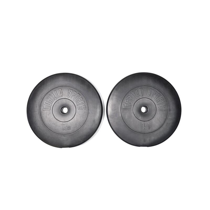 Second Hand - Discuri din plastic umplute cu ciment, 1.25-15kg, 30/31mm - Ca nou