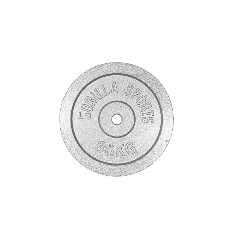 Second Hand - Disc din fontă 30/31 mm 30 kg Argintiu - Ca nou