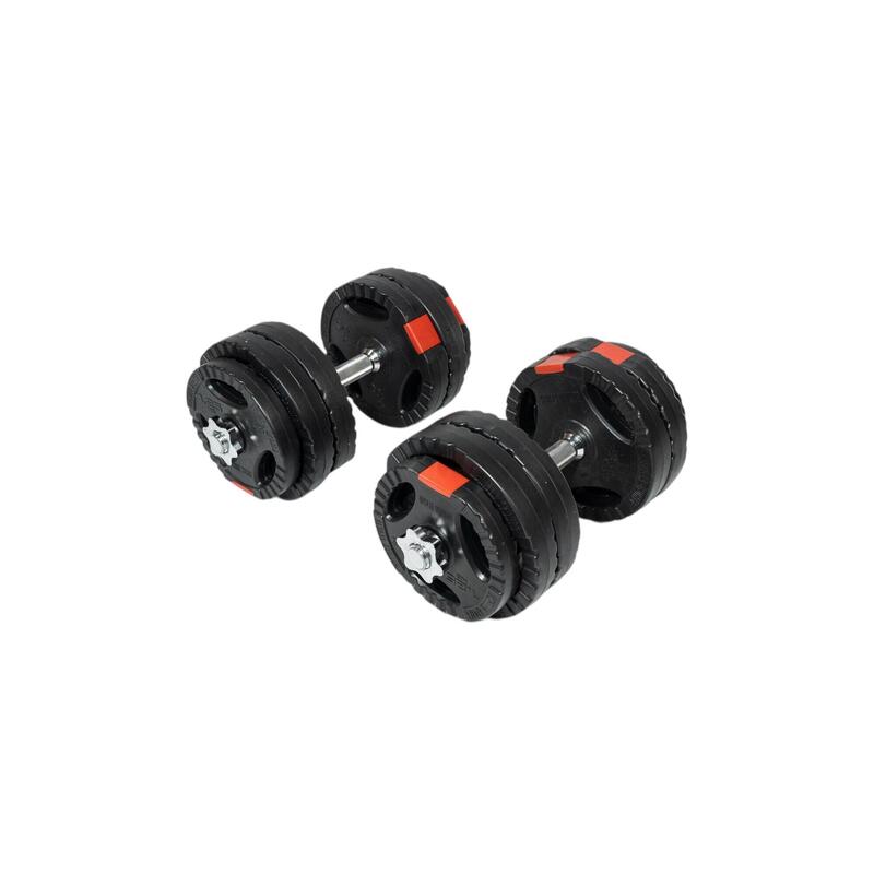 Second Hand - Set gantere reglabile din ciment cu prindere 30KG - Ca nou