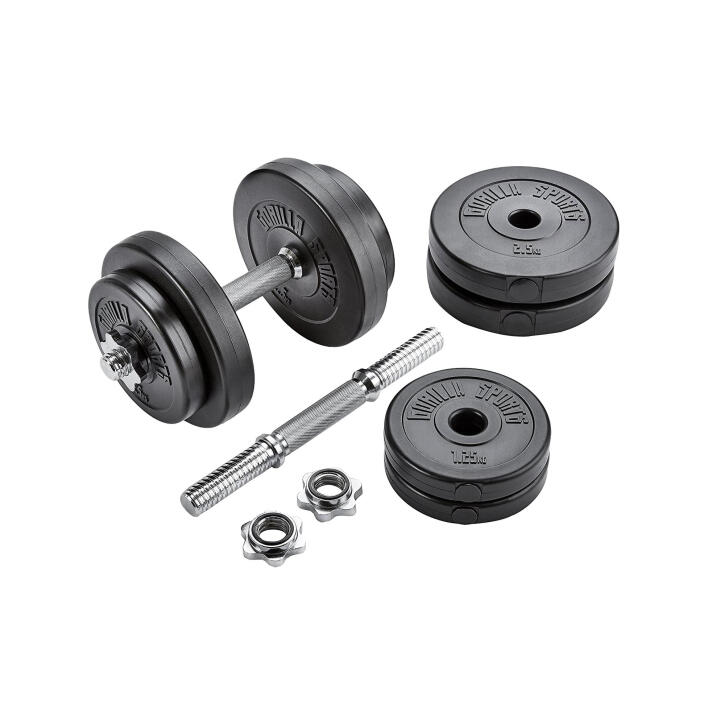 Second Hand - Set gantere reglabile 20 kg cu discuri din ciment - Ca nou