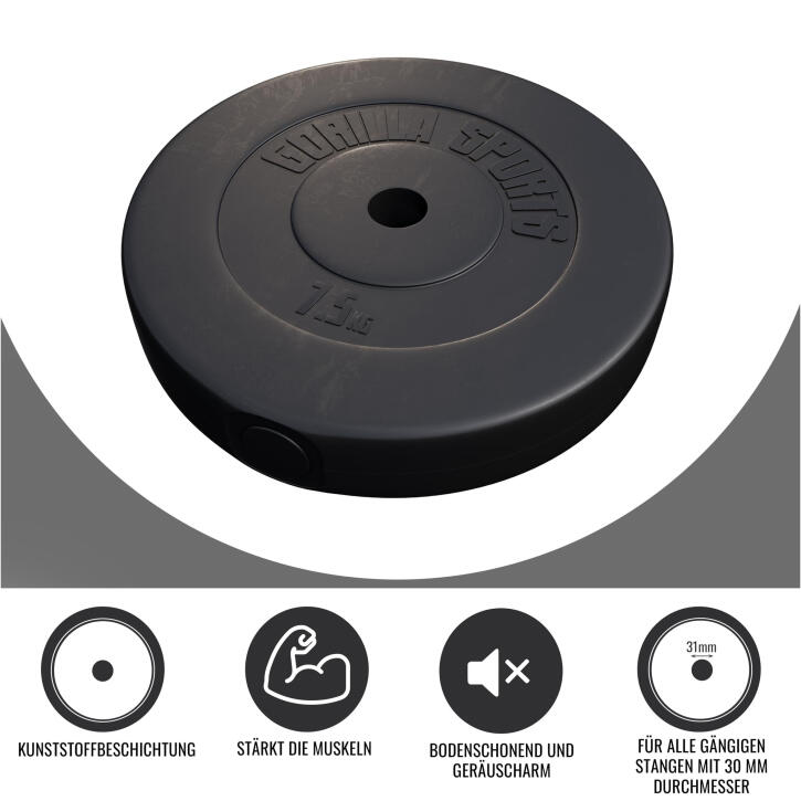 Second Hand - Disc din plastic umplut cu ciment 7.5 kg 30/31 mm - Ca nou