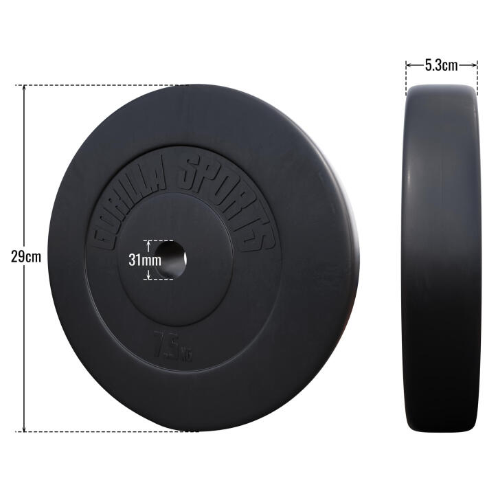 Second Hand - Disc din plastic umplut cu ciment 7.5 kg 30/31 mm - Ca nou