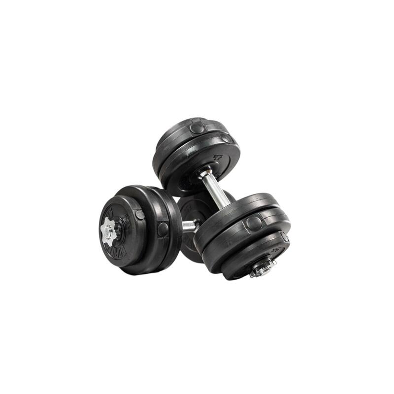 Second Hand - Set gantere cu discuri din ciment 30 kg - 30/31 mm - Ca nou