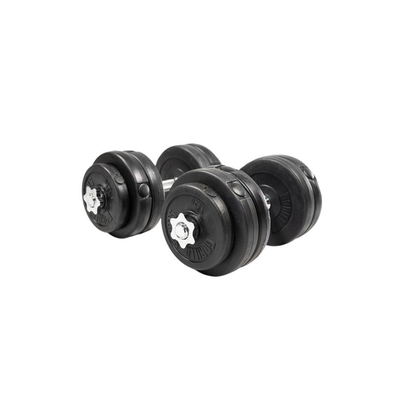 Second Hand - Set gantere cu discuri din ciment 30 kg - 30/31 mm - Ca nou
