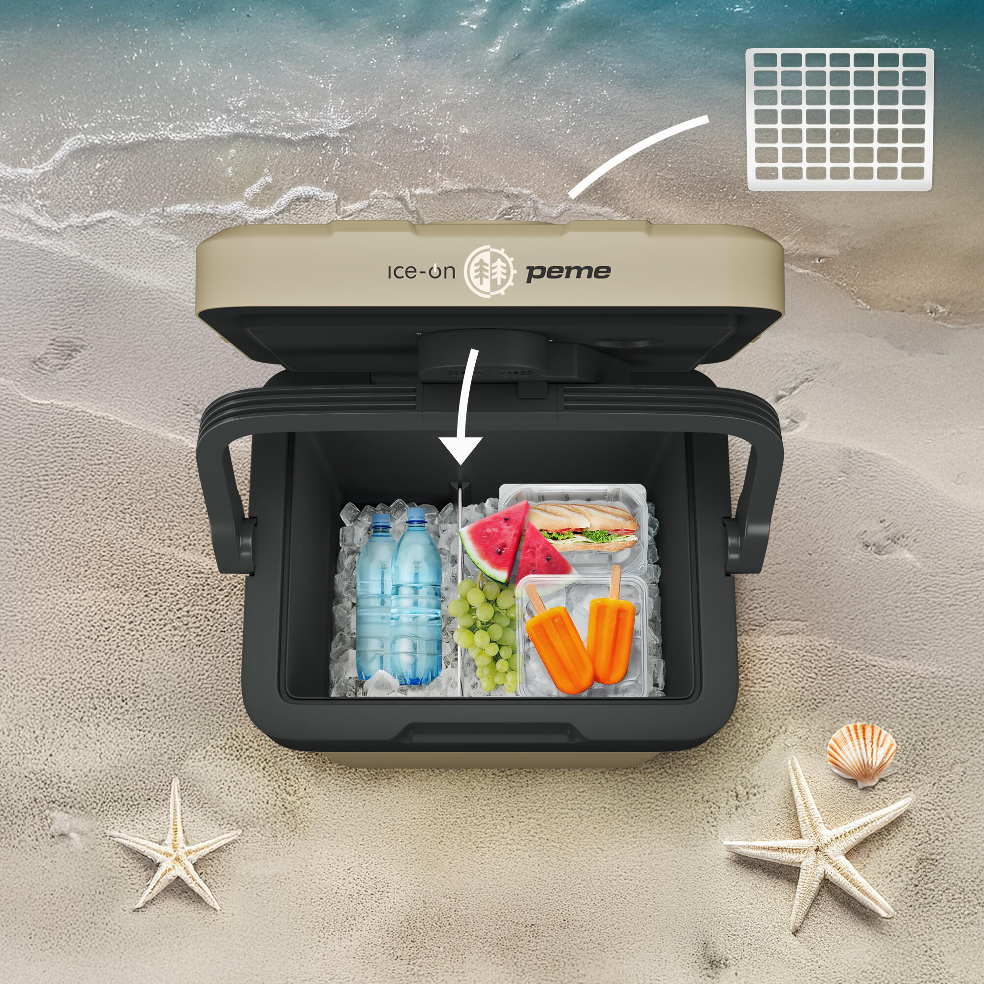 Frigo Portatile Peme Ice-on Essential 26L  12/230v per campeggio auto 4/7