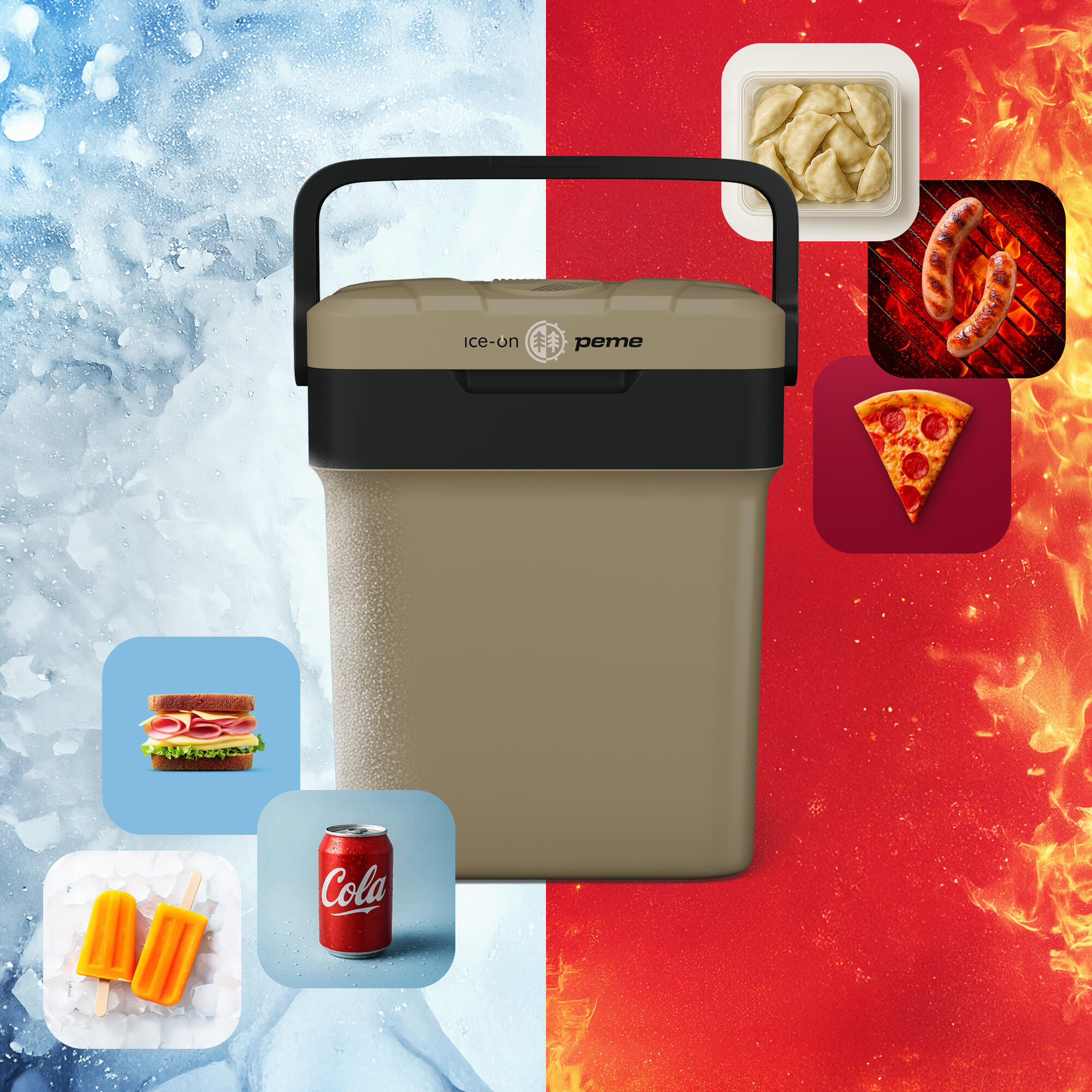 Frigo Portatile Peme Ice-on Essential 26L  12/230v per campeggio auto 5/7