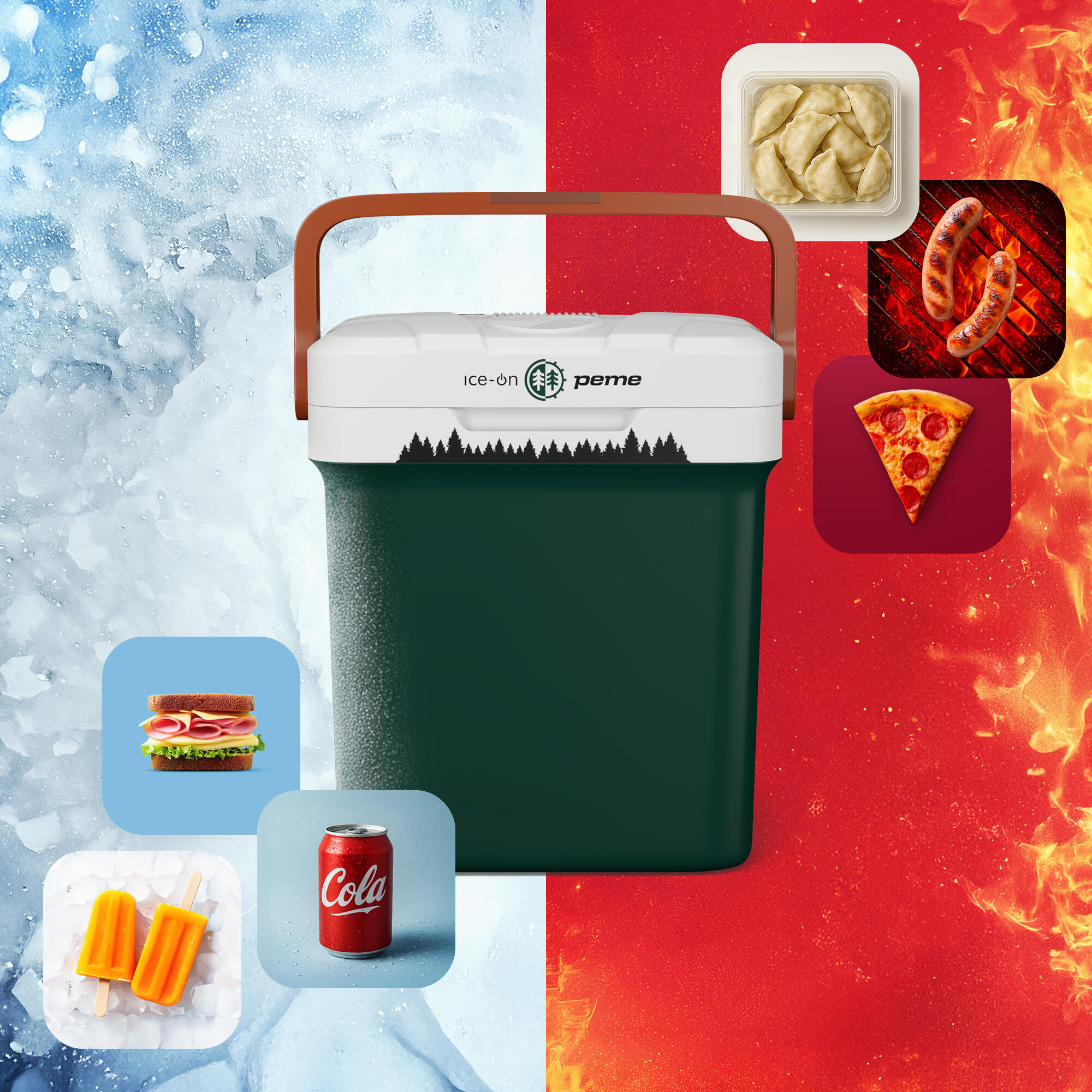 Peme Ice-on Essential 23L koelbox 12/230v voor kamperen 5/7