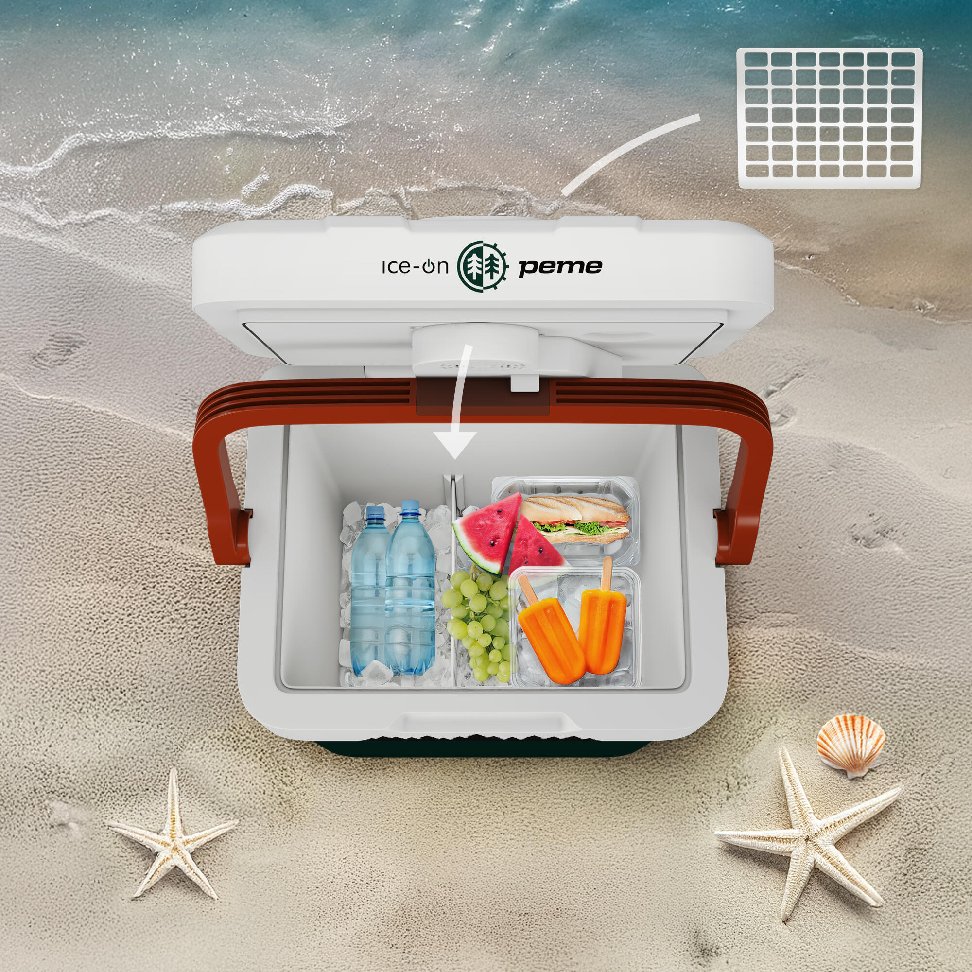 Peme Ice-on Essential 23L koelbox 12/230v voor kamperen 4/7