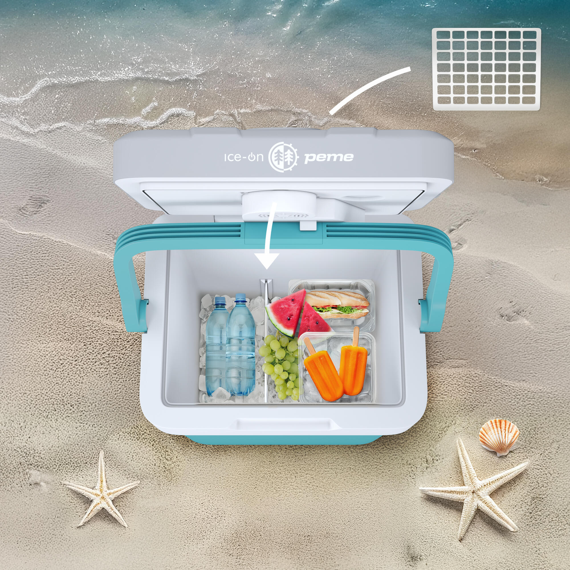 Frigo Portatile Peme Ice-on Essential 23L  12/230v per campeggio auto 4/7