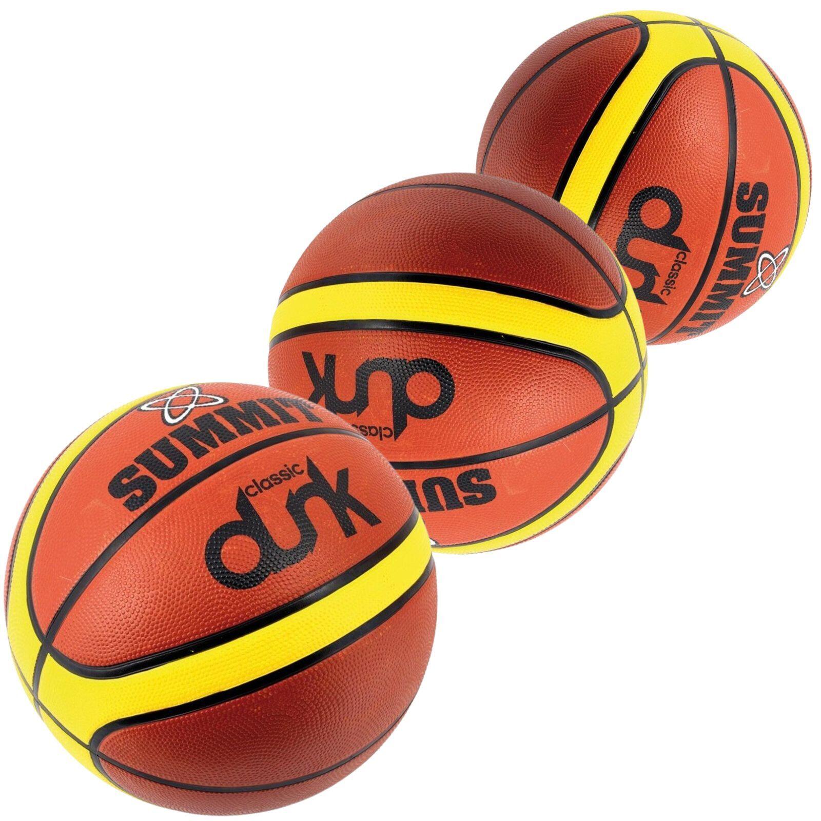 3x Summit Classic Dunk Basketball Indoor Outdoor Sport Game Rubber Ball