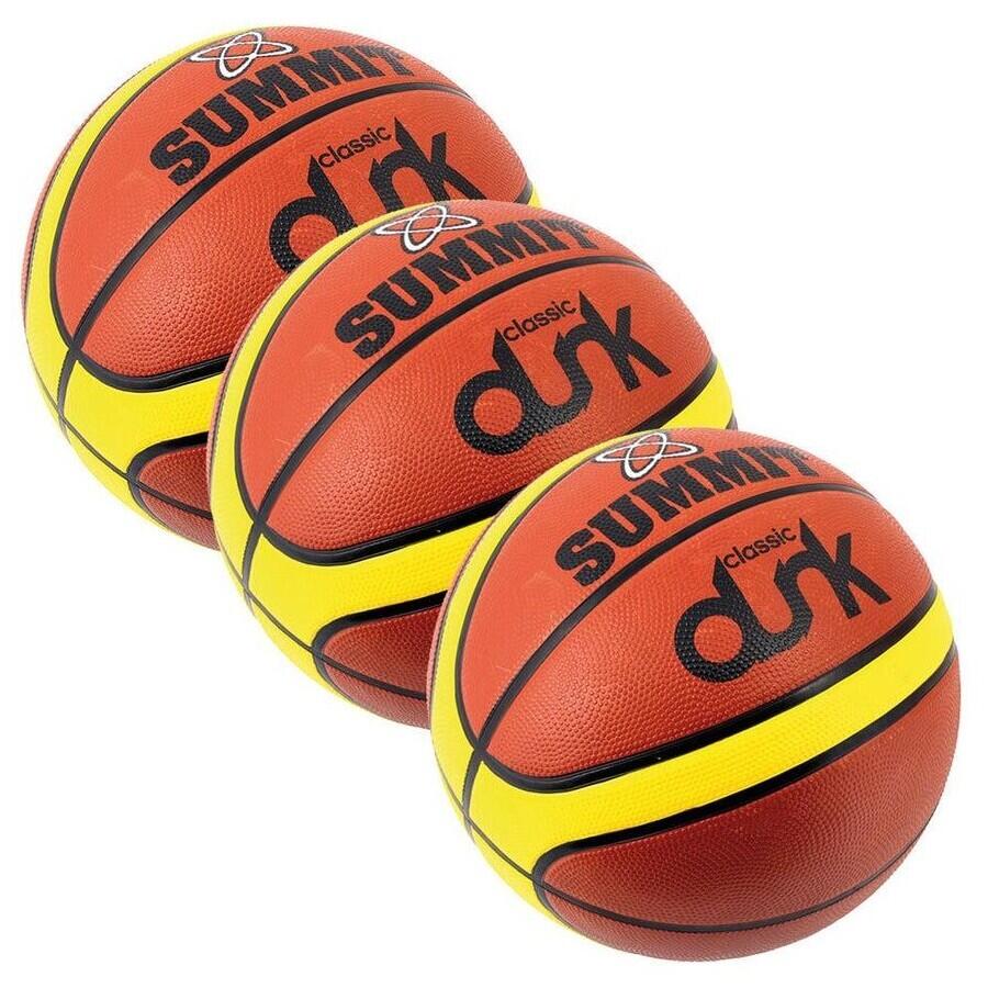 3x Summit Classic Dunk Basketball Indoor Outdoor Sport Game Rubber Ball