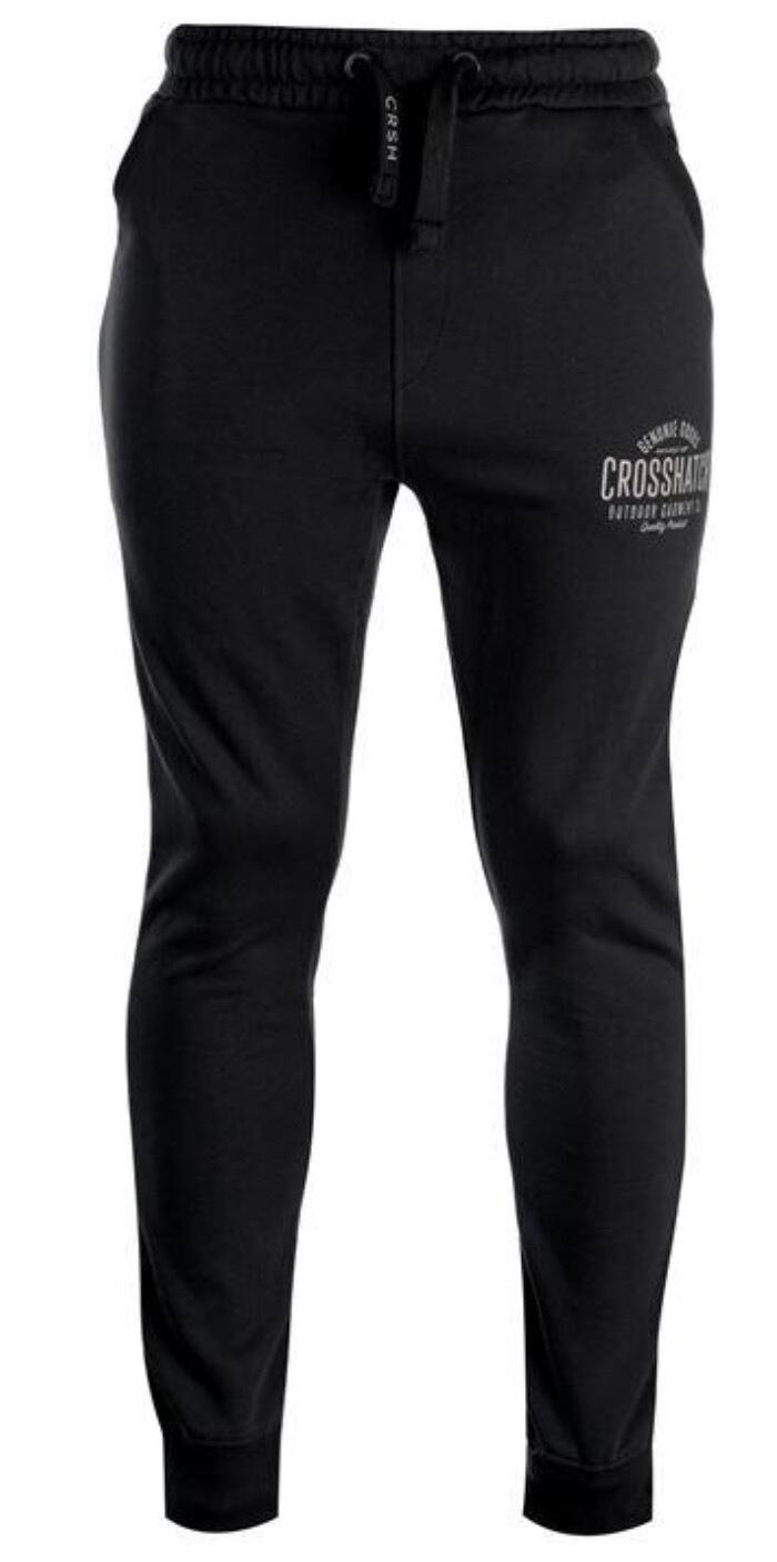 CROSSHATCH Seton  Skinny Track Pants Slim Trousers Cotton Gym Trackies Joggers