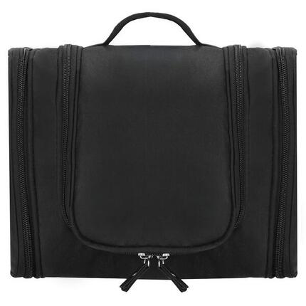 Kosmetyczka, organizer podróżny 24x21x10 cm kuferek z 13 przegródkami, czarny