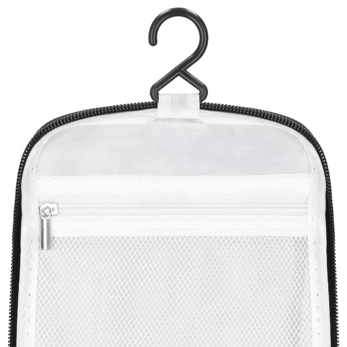 Kosmetyczka, organizer podróżny 24x21x10 cm kuferek z 13 przegródkami, czarny 4/6