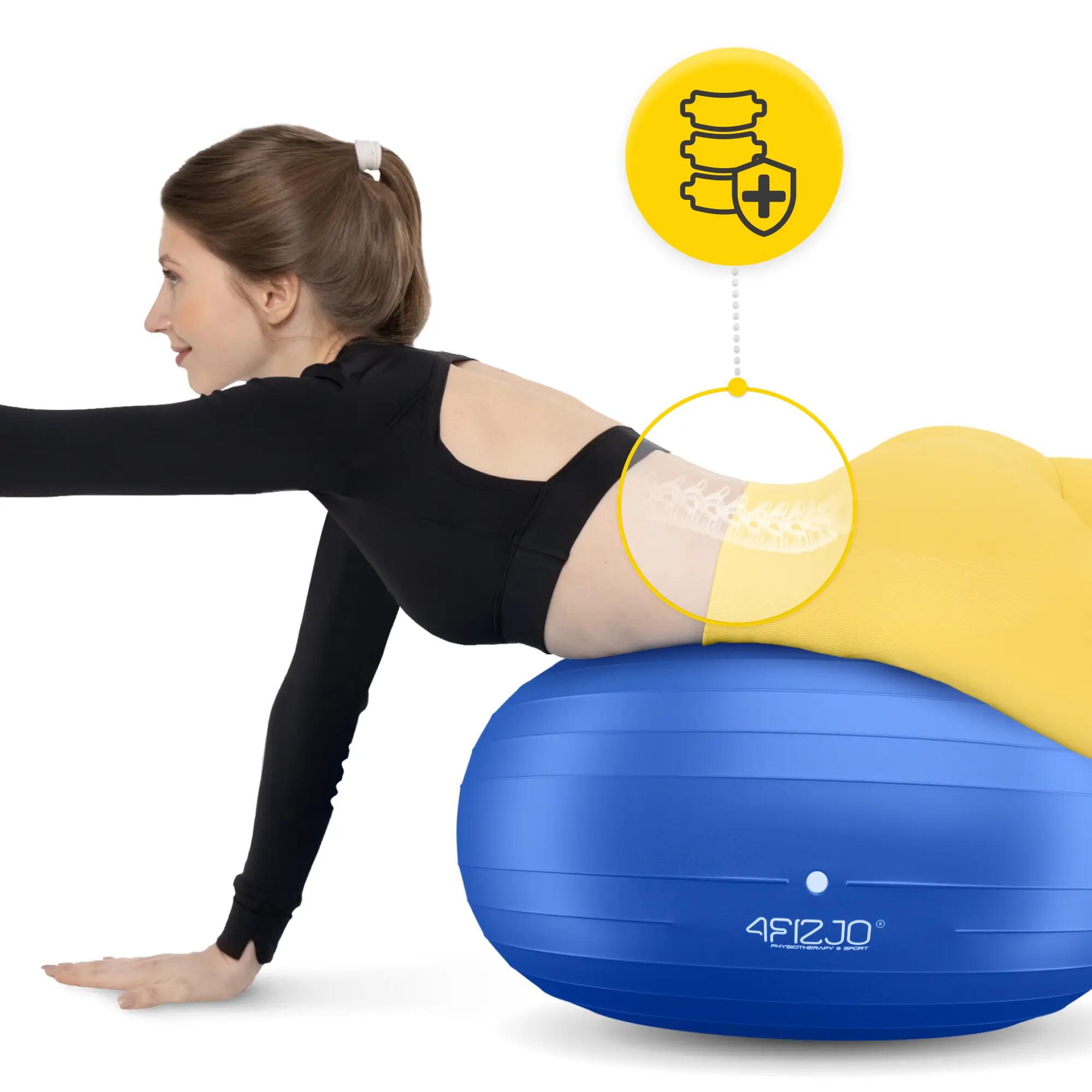 4FIZJO Gymnastikball DONUT 50cm - Sitzball & Rehabilitationsball für Training 3/7