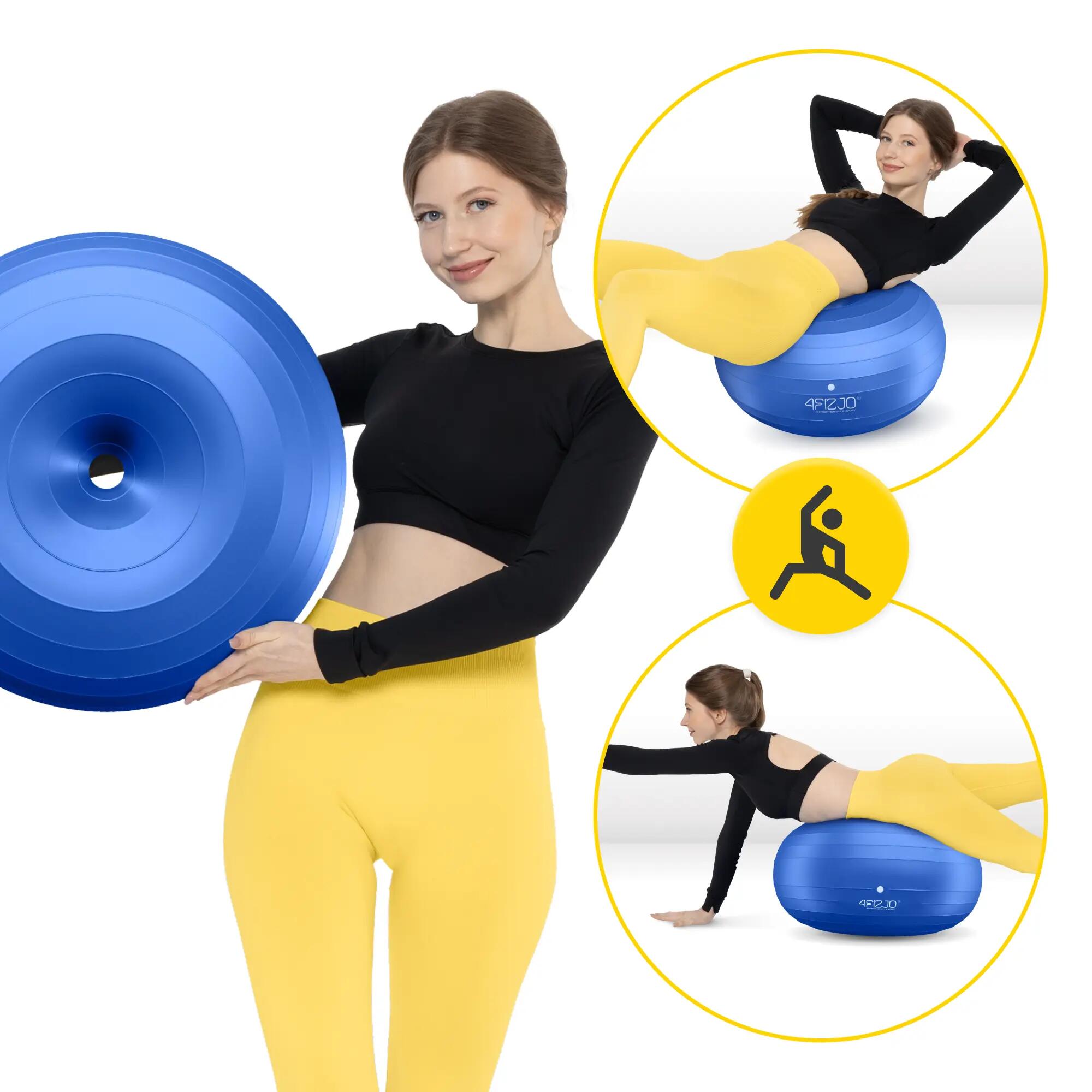 4FIZJO Gymnastikball DONUT 50cm - Sitzball & Rehabilitationsball für Training 2/7