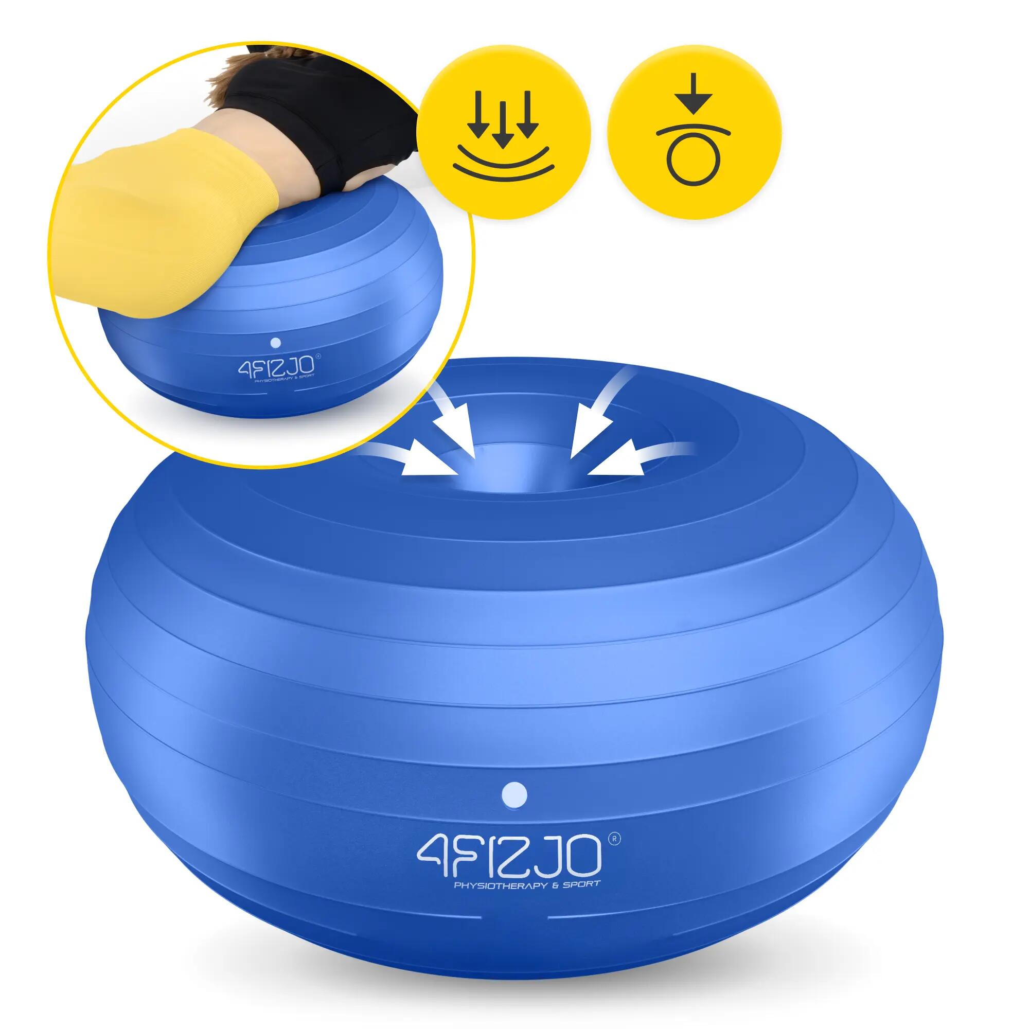 4FIZJO Gymnastikball DONUT 50cm - Sitzball & Rehabilitationsball für Training 5/7