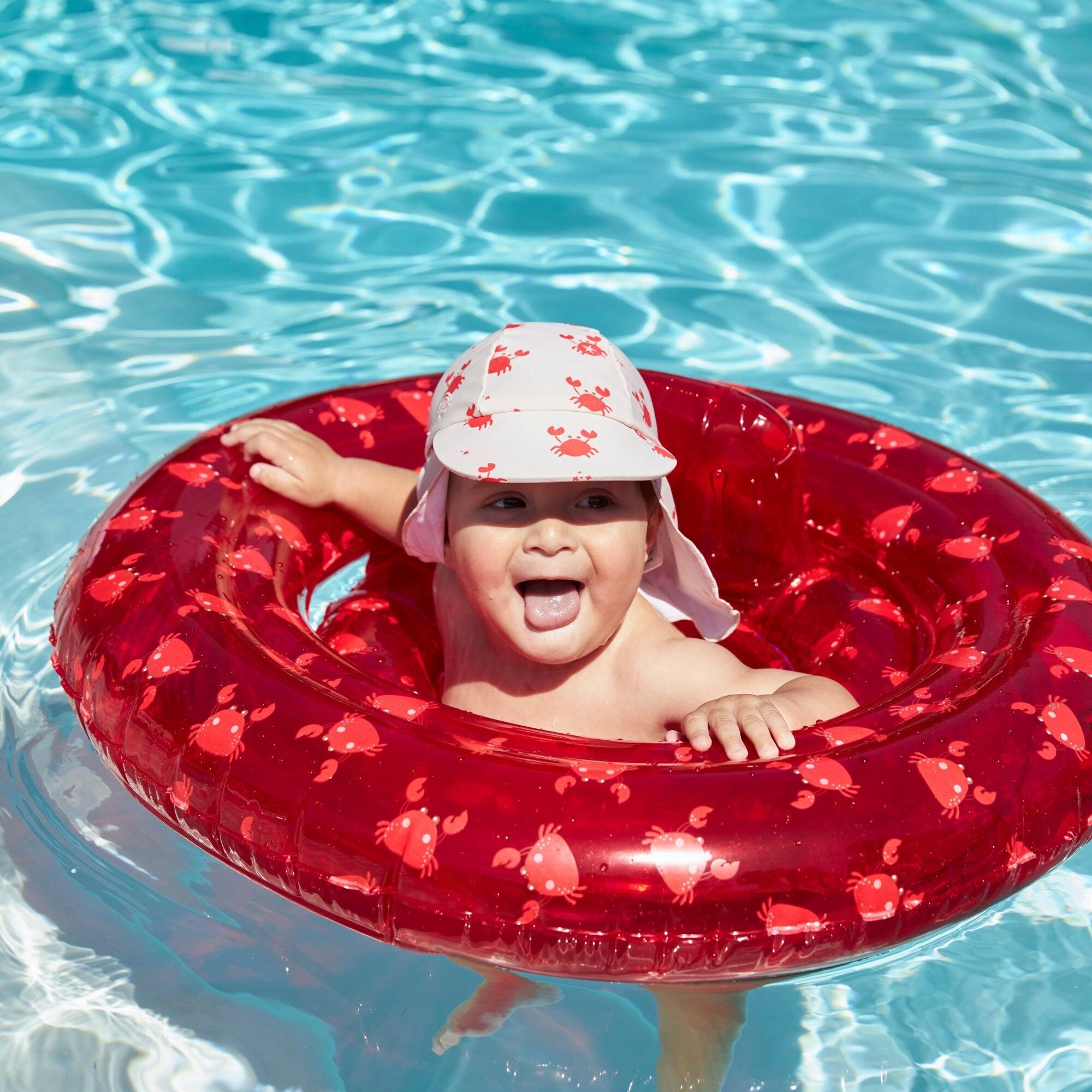 Casquette de soleil - Beige/Rouge - Crabby - 2/4 Ans 3/4