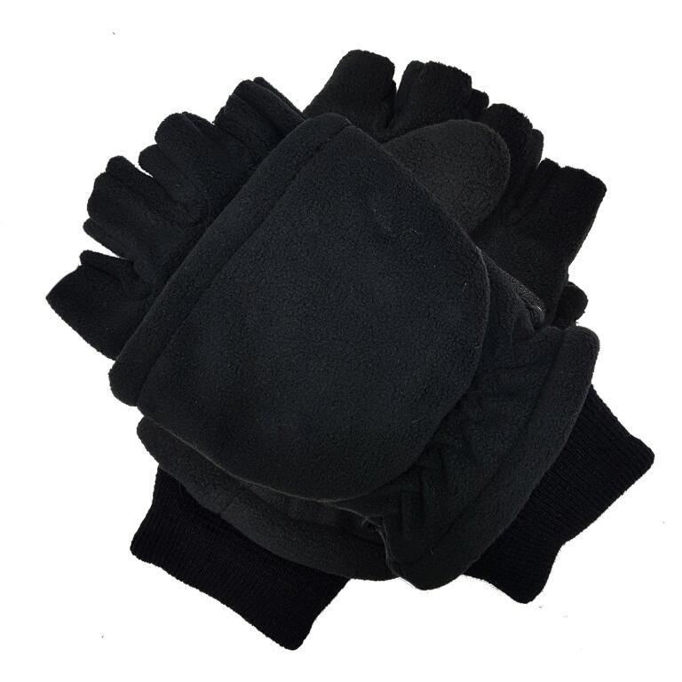 Dents Mens 3M Thinsulate Shooting Gloves Half Finger Fingerless Hunting in Black